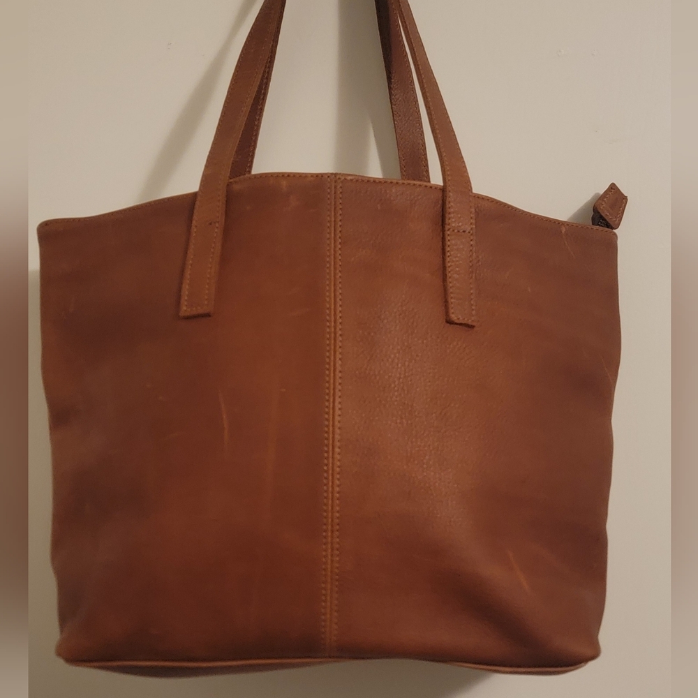 Brown Leather Tote (unbranded)